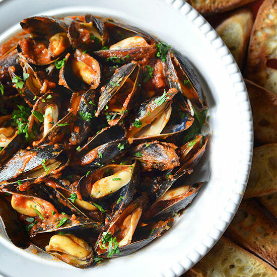 Baked Mussel Diablo